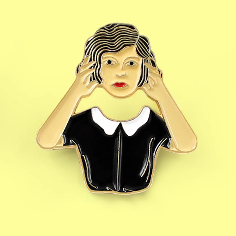 Новая женская булавка тела головка датчика разделены брошь женские феминизм