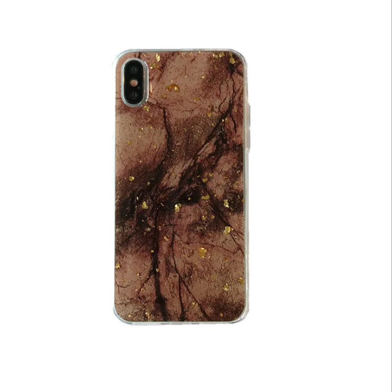 

Gold Foil Marbling for Apple X Phone Case Xsmax/Xr/Iphone8plus/7/6 S Soft Case Female