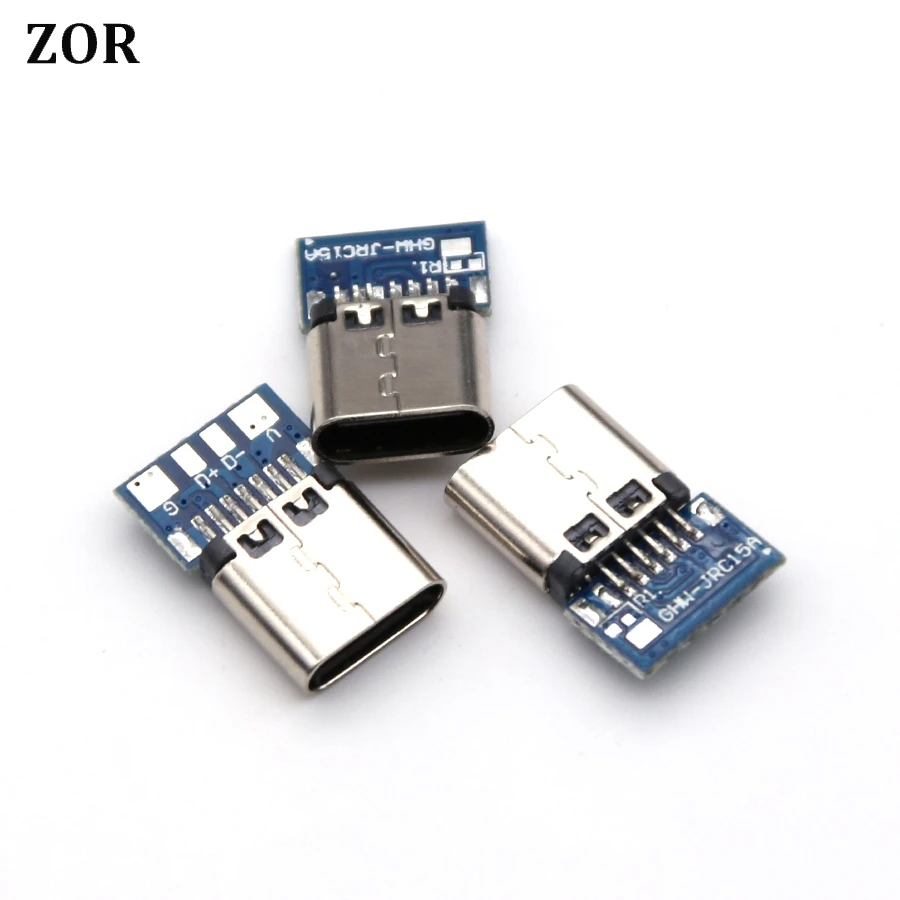 5 шт. USB 3 1 Тип C разъем 14 Pin гнездо сосуд через отверстия PCB 180 вертикальный щит USB-C |