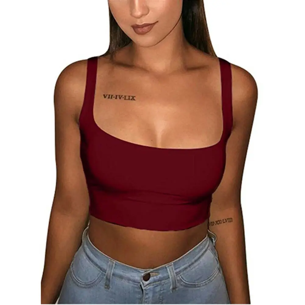 Женский Повседневный Топ на бретелях майка бюстье без рукавов спортивный