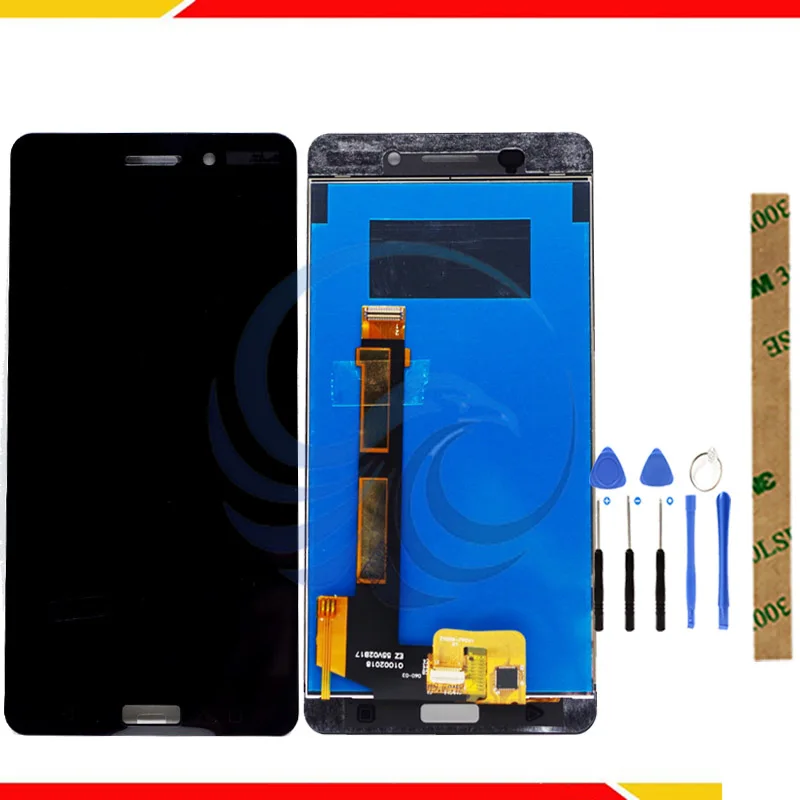 ЖК-дисплей для Nokia 6 TA-1021 TA-1033 TA-1025 ЖК-дисплей дигитайзер панель сенсорного экрана в сборе Замена ЖК-дисплея