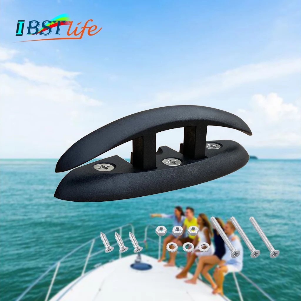 

130mm Nylon Sailboats Flip Up Folding Pull Up Cleat Dock Deck Boat marine Kayak hardware Line Rope mooring Cleat accessories