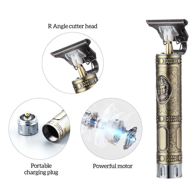 

Professional Men's Hair Trimmer Clipper 0mm Baldheaded Cutter Beard Shaving Precision Finishing Hair Cutting Machine Adult Kid