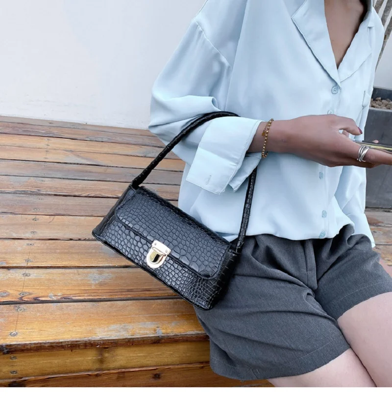 

Summer Netflix Popular New Tide Korean Version Of a Hundred With Stone Pattern Fashion Ladies Shoulder Bag Armpit Bag