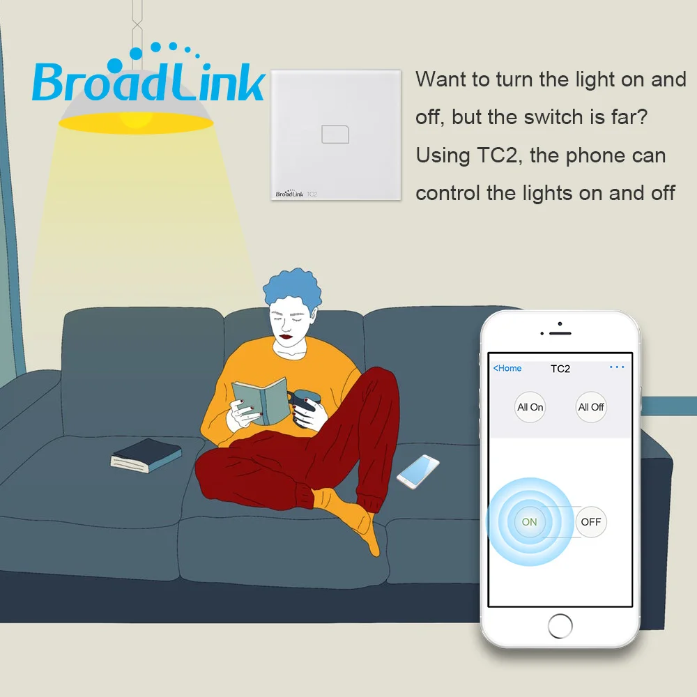 Broadlink TC2 1/2/3 банды ЕС WiFi переключатель настенный сенсорный панельный светильник 433