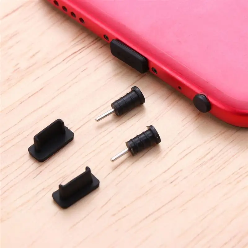 Комплект пылезащитных заглушек для телефона типа C USB порт и разъем наушников 3 5