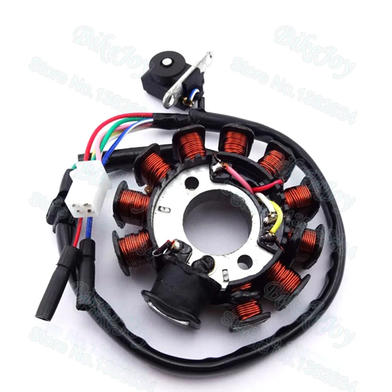 11 полюсов постоянного тока статор зажигания магнитная катушка для GY6 125cc 150cc Мопед