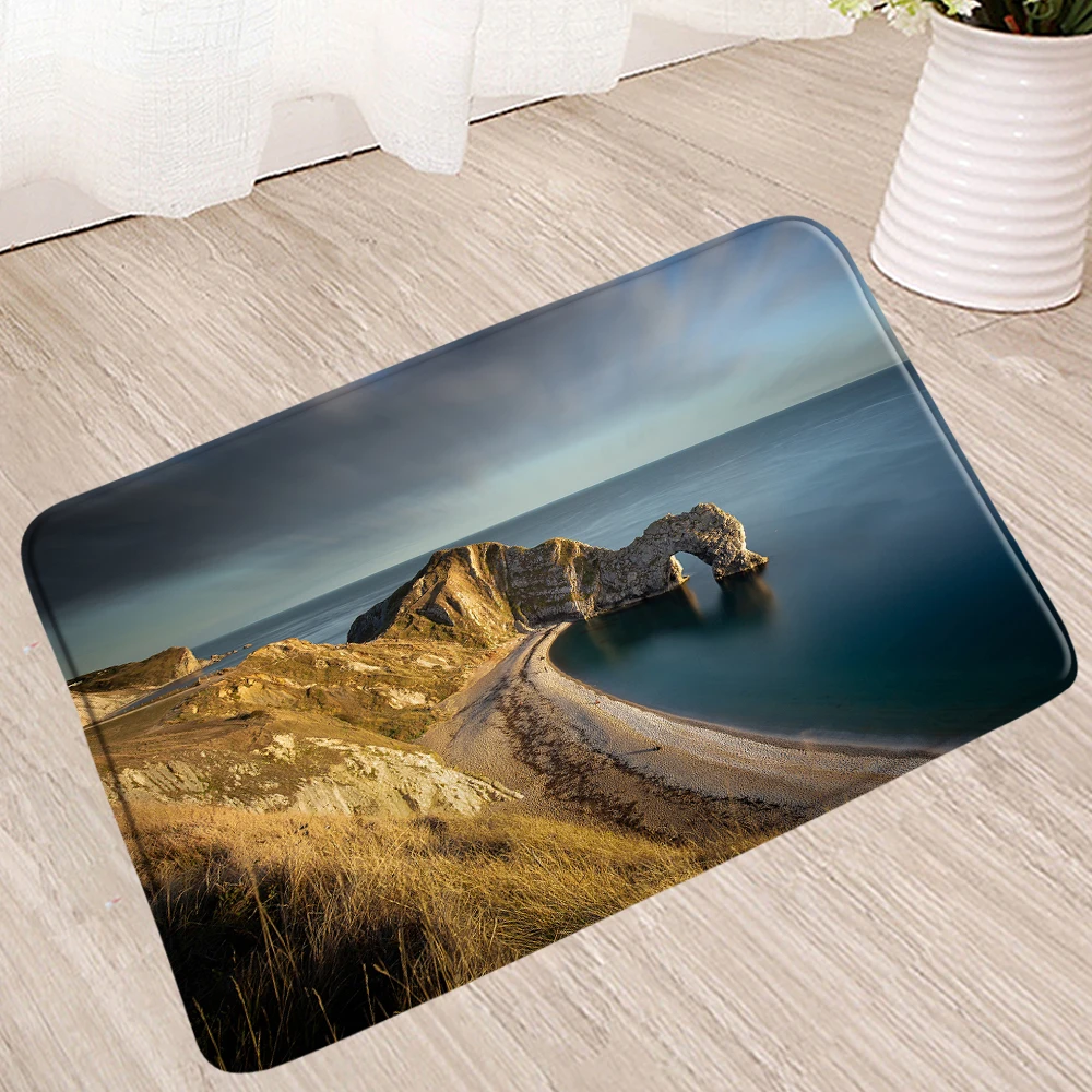

Ландшафтный Коврик для ванной, 3D натуральный пейзаж, коврик для ванной, душевой ковер, коврик для кухни, туалета, коридора, коврик для входно...