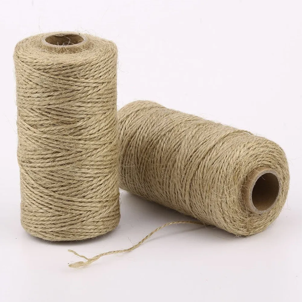 Натуральный джутовый шпагат лучший подарок для рукоделия Рождественская