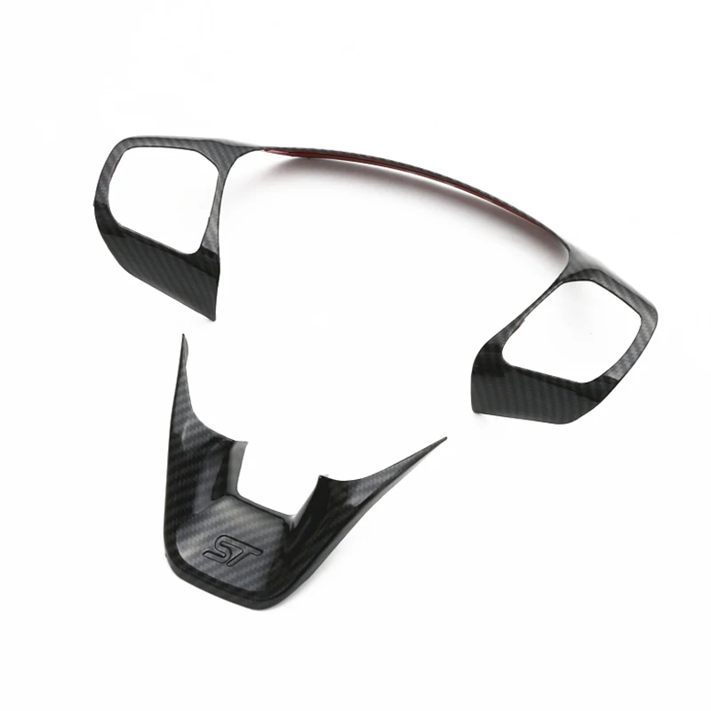 Стильная черная Автомобильная панель рулевого колеса из АБС углеволокна