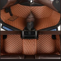 leather custom car floor mat for ford focus fusion mondeo taurus mustang gt territory ranger galaxy kuga carpet car accessories