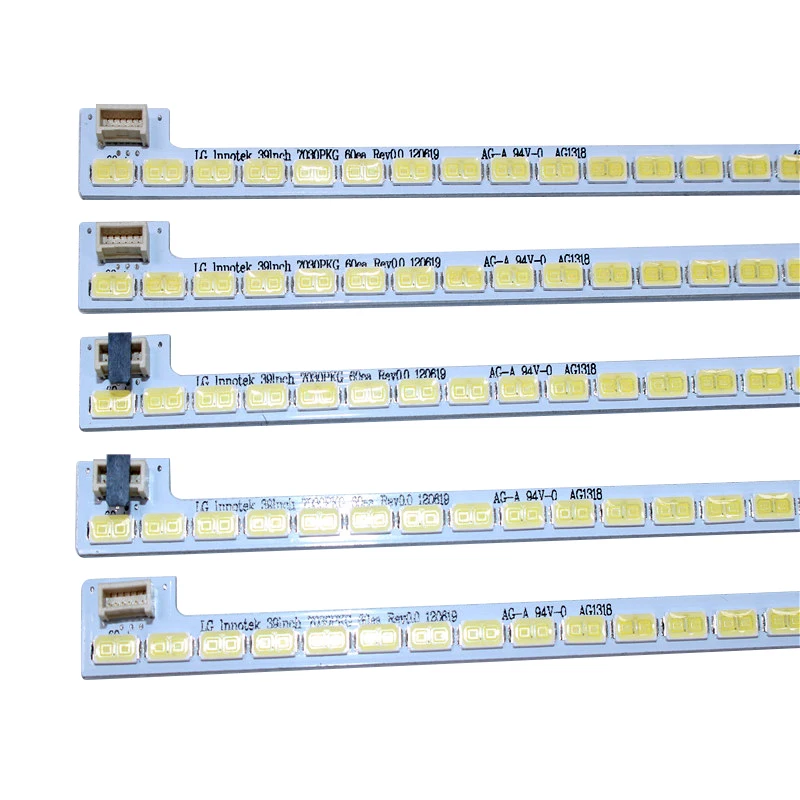 

New 5 PCS/lot 60LED 487mm LED backlight bar for TV LG Innotek 39inch 7030PKG 60ea T390HVN01.0 73.39T03.003-0-JS1