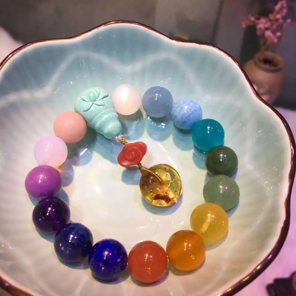 Круглые бусины из Бирюзы и кианита ааааа 12 мм | Украшения аксессуары