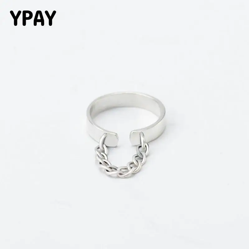 Женское регулируемое кольцо-цепочка YPAY из тайского серебра 925 пробы кольцо на
