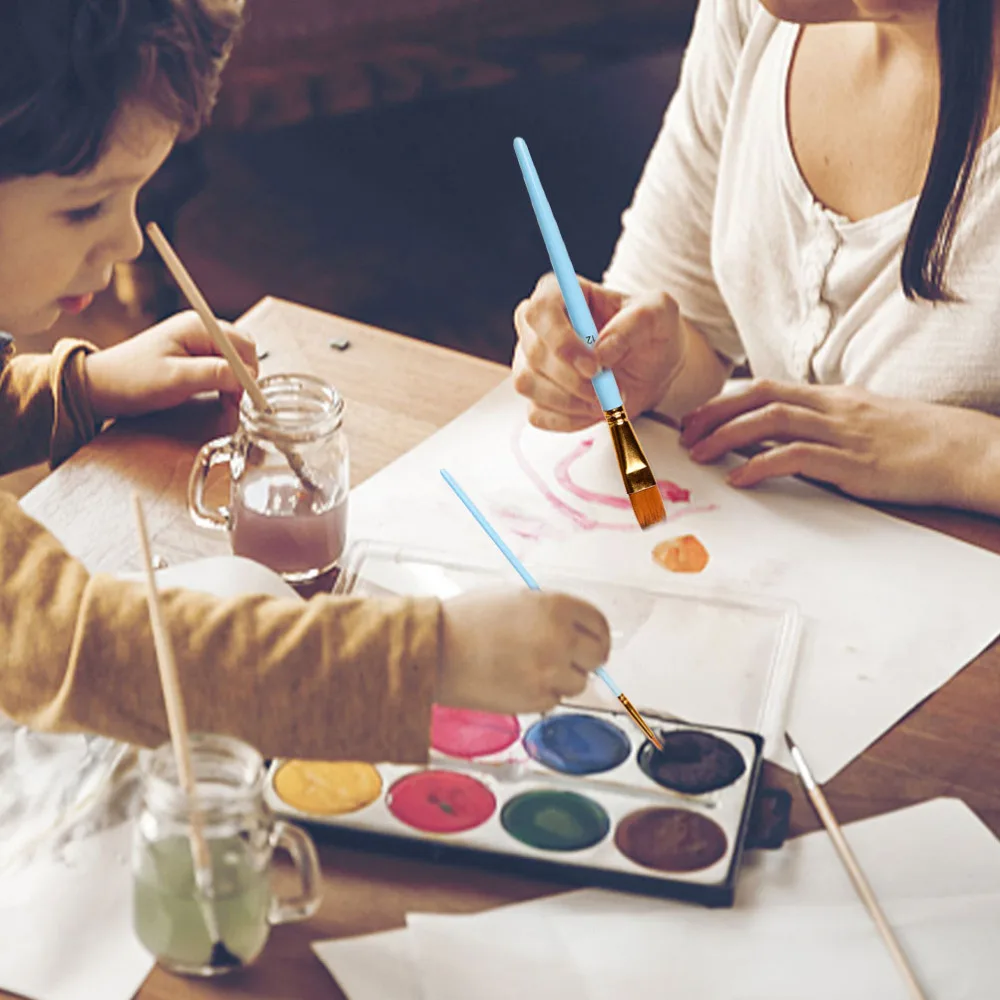 

10pcs Paint Brushes Artist Painting Supplies for Acrylic Watercolor Oil Gouache