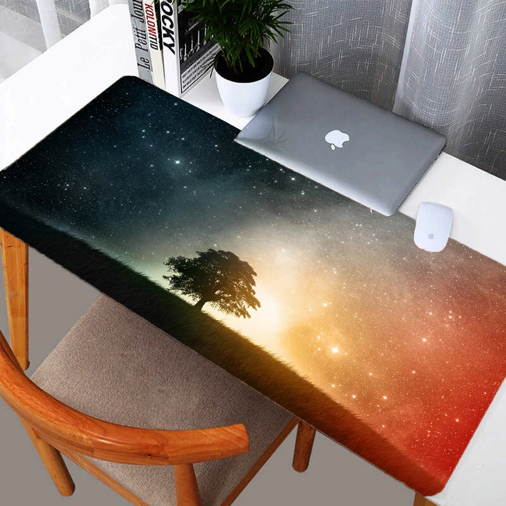 

Mairuige Starry Sky Design Diy Large Lengthened Orange Mouse Pad Size 30x90cm 400x800 Game Pad Mouse Pad Table Mat High Quality