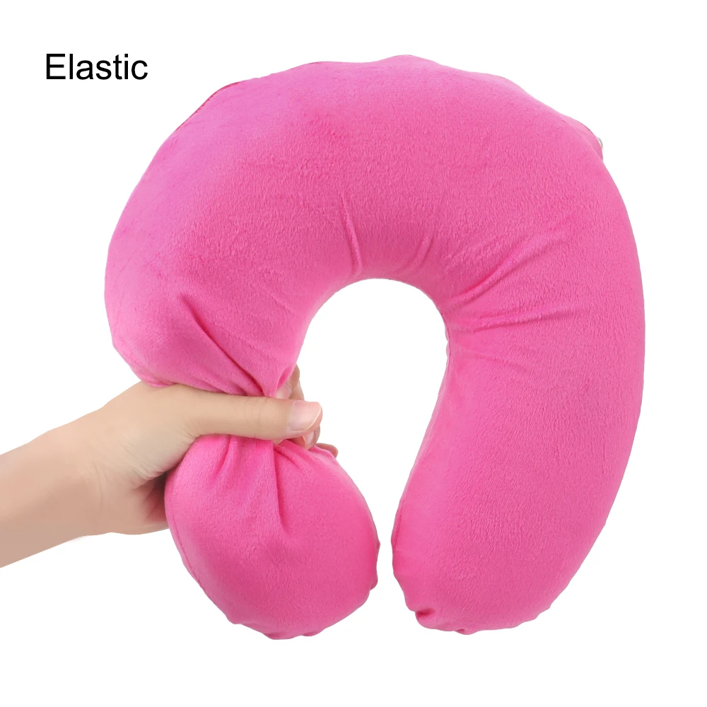 Дорожная подушка для шеи U-образная Мягкая надувная с эффектом памяти