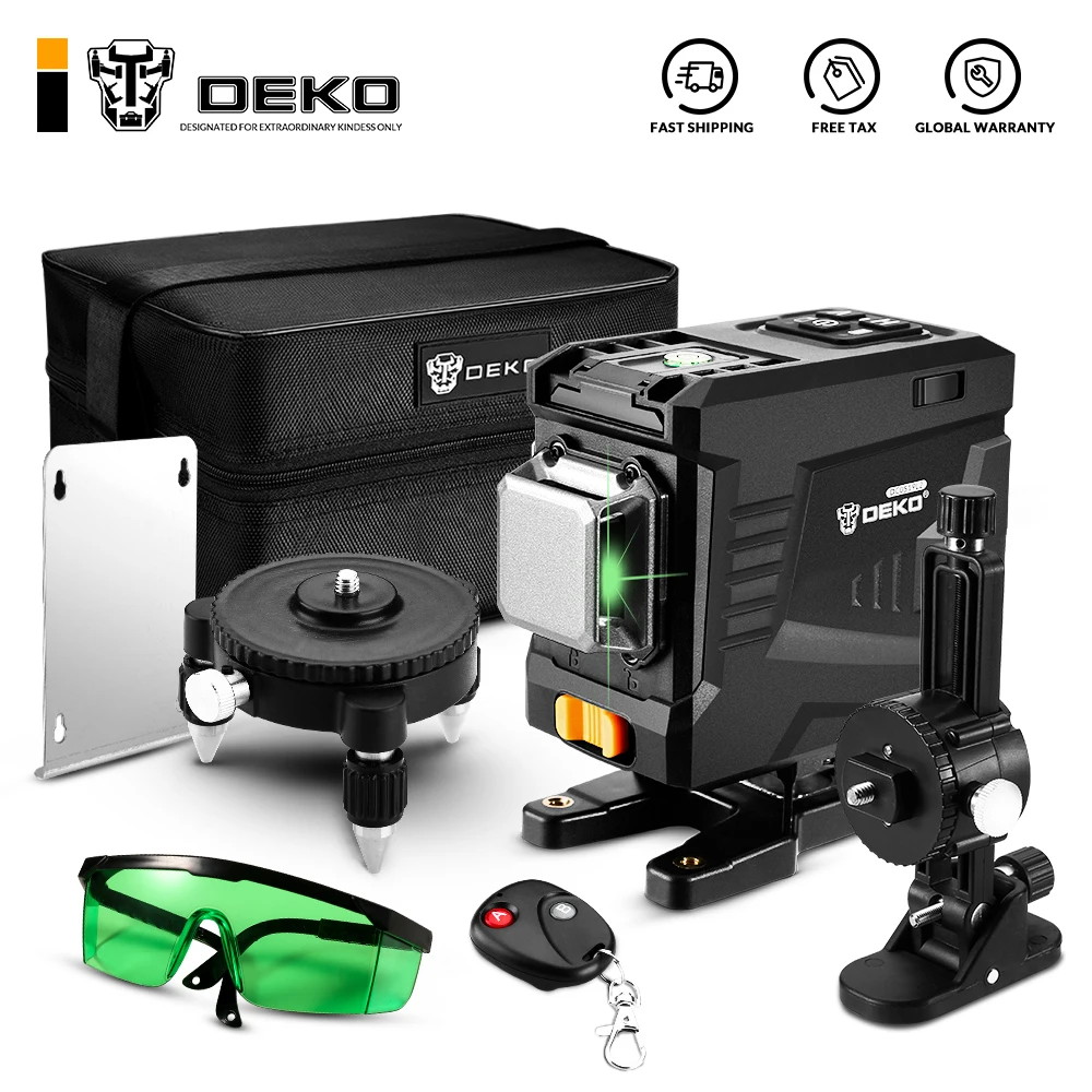 DEKO DC0519L2 12 линий 3D зеленый светильник Горизонтальные и вертикальные линии
