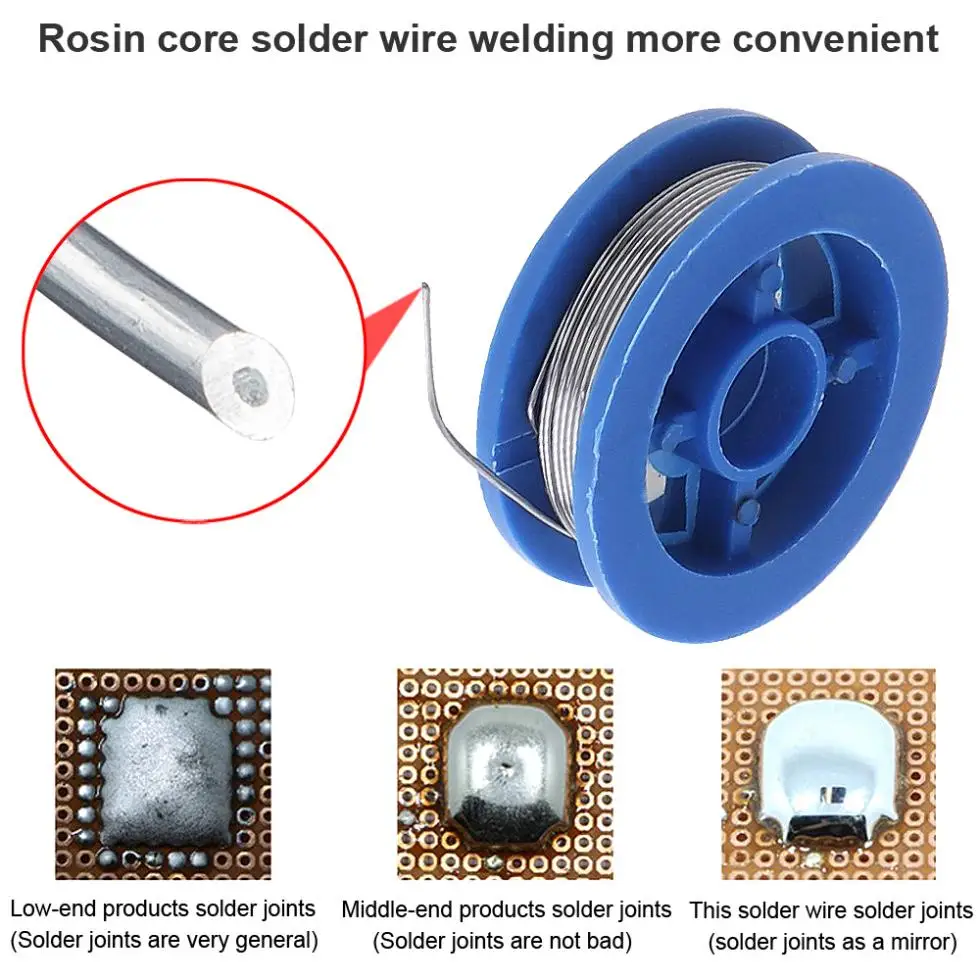 

2% Flux 63/37 10g 0.8mm High Purity Rosin Core Solder Wire with Low Melting Point for Electric Soldering Iron