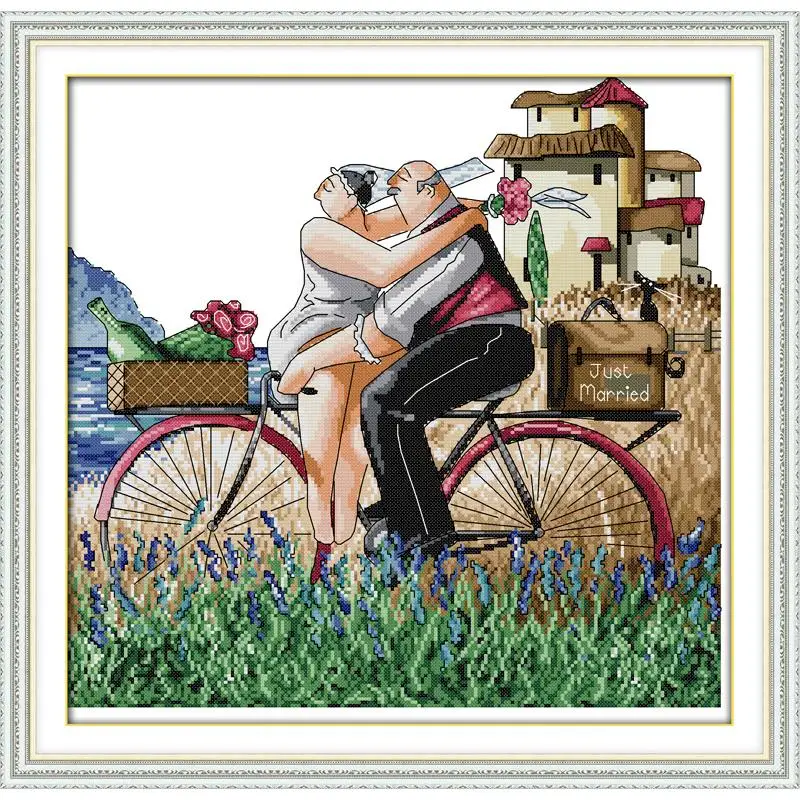 Enjoy Life Series Character Pattern Count Cross Stitch Set 14ct 11ct Needlework Embroidery Kit Home Decoration Painting | Дом и сад