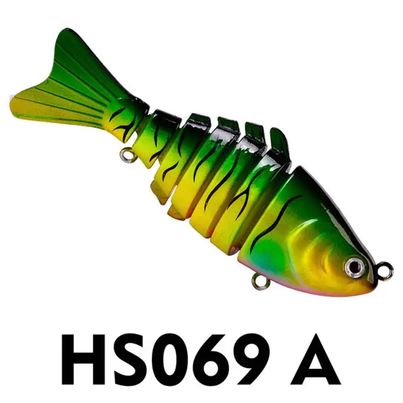 

2021 9.5cm 15g Knotty Lure Fishing Bait with Hook Fish Lures Fake Bait Freshwater Hard 7 Sections Colorful Sea Fishing Lures