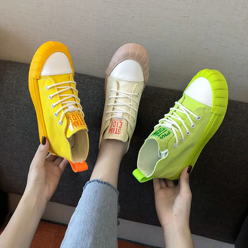 Новинка 2019 года сезон осень женская парусиновая обувь женские кроссовки цвет