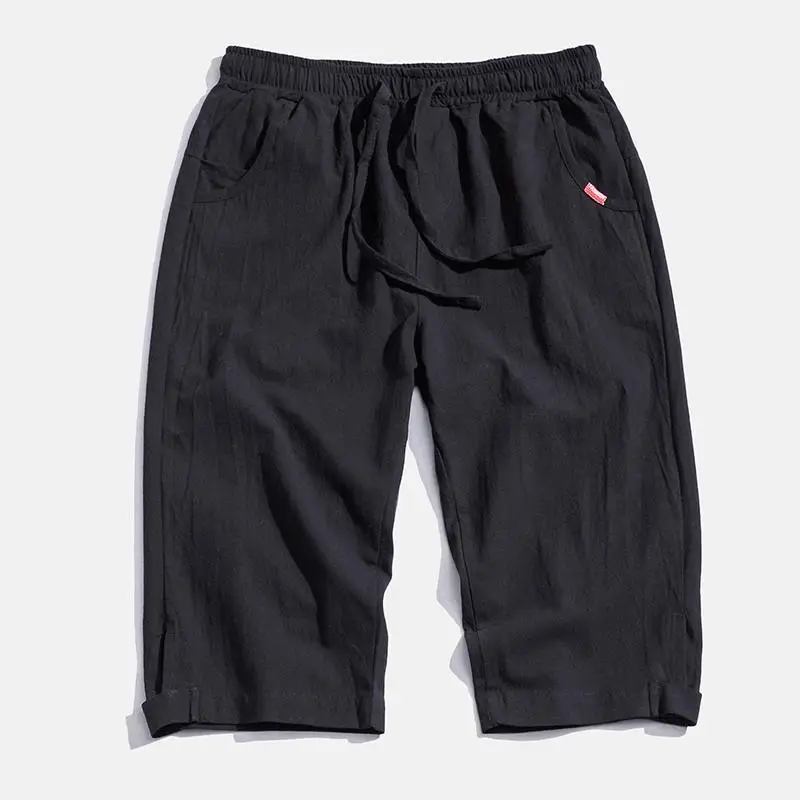 

2021 Summer Cotton and Hemp Pants Casual Loose Oversize Men's Sports Pants Jogging Street Style Men's Wear Thin 5XL