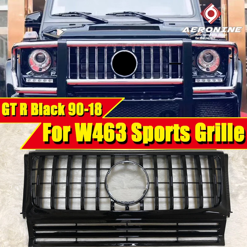 Для Mercedes G-Wagon W463 G550 G500 GTS стиль Передняя решетка гриль грили ABS глянец Черный G53 G65