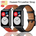 Сменный кожаный ремешок 3 в 1, Защитная пленка для смарт-часов Huawei Watch Fit