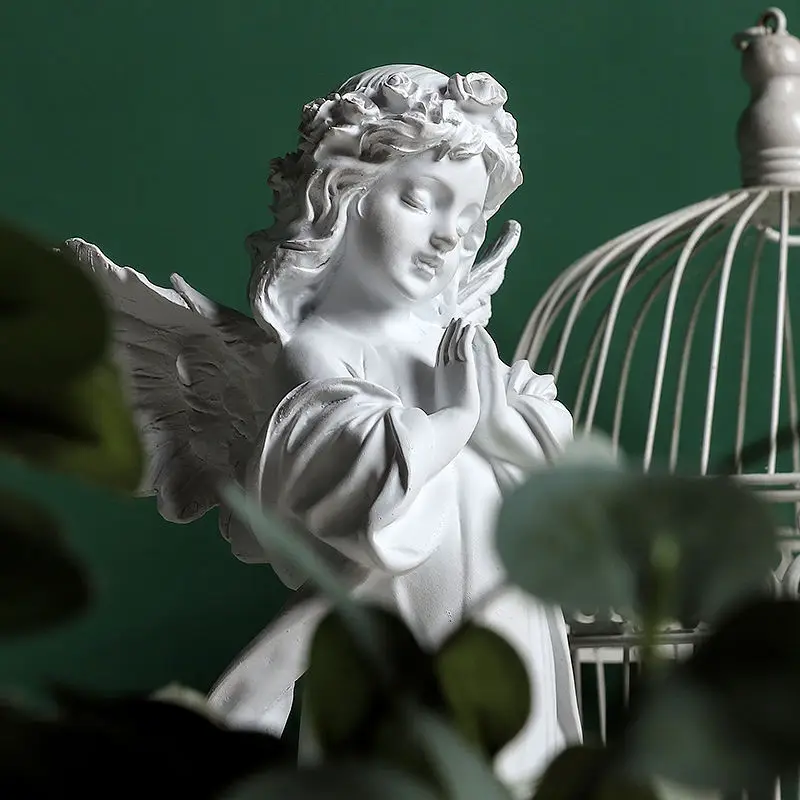 

Homhi Resin Angel Miniature Statue Decoration Beautiful Girl Doll Cute Sculpture Modern Art Sketch Model AccessoriesHBJ-051