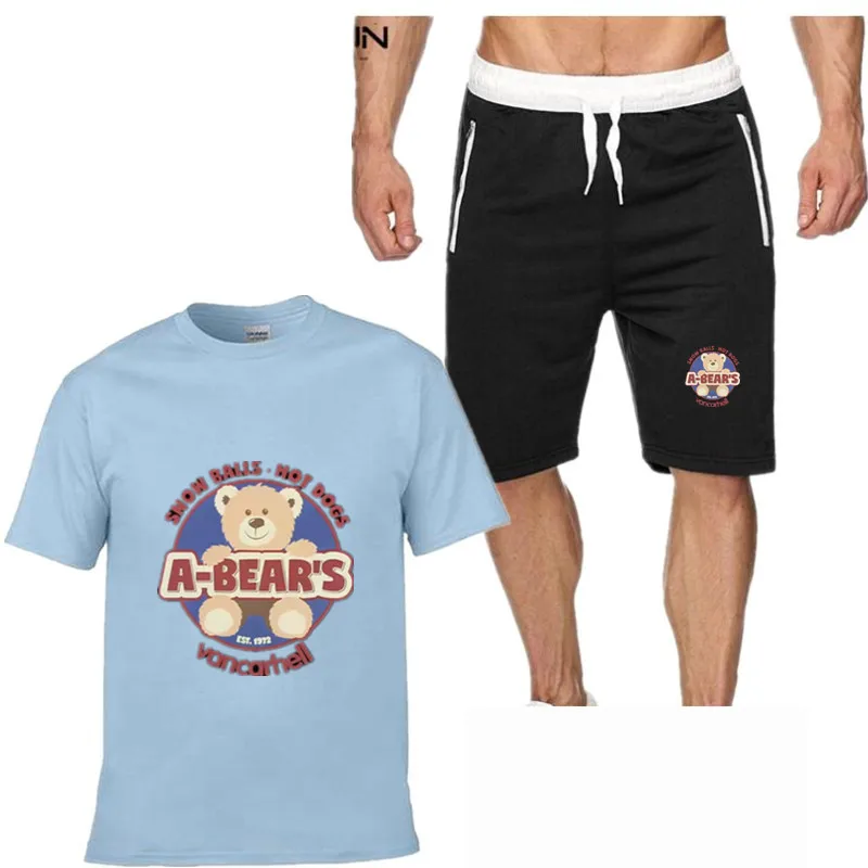 

2021 new T-shirt + shorts suit men's animal pattern summer suit casual T-shirt men's sportswear brand clothing top T-shirt fashi