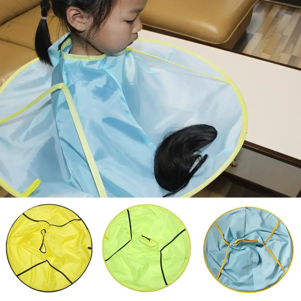 Capa de corte de pelo impermeable para ni&ntilde;os, paraguas, delantal de corte de pelo para ni&ntilde;os, peluquer&iacute;a, barberos, herramienta para el hogar-0