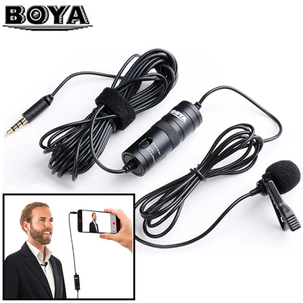 BOYA BY-M1 3 5 мм микрофон или iPhone Смартфон Canon Nikon DSLR камера видеомикрофон F3.5 PK BY M1 |