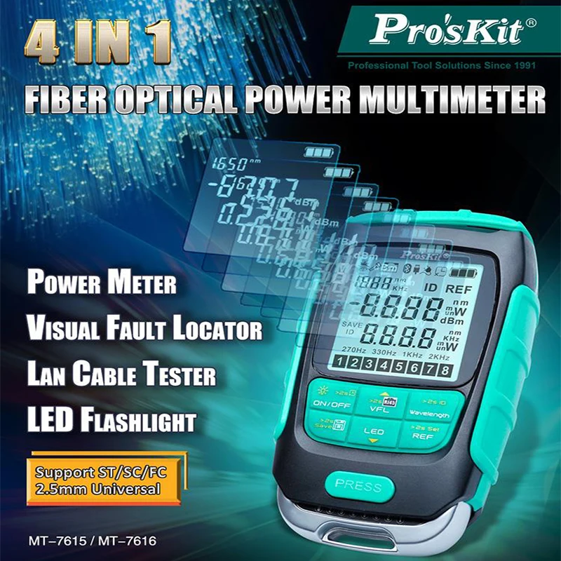 Proskit MT-7616/7615 Высокоточный измеритель мощности 4 в 1 Многофункциональный тестер с