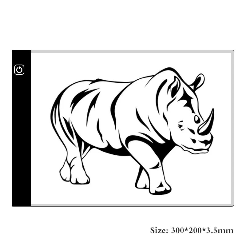 

Children's drawing toys A4 dimmable LED electronic painting board painting copy board children grow playmate gifts