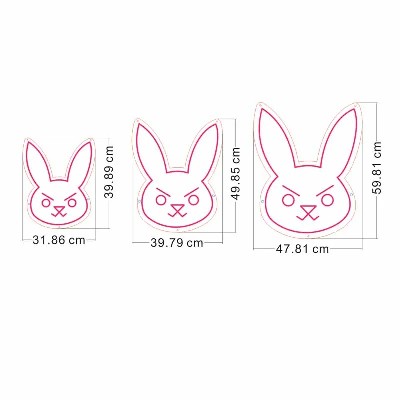 

Custom Rabbit Neon Sign Logo Waterproof Led Visual Bar Wall Light Up Sign Neon Decor Neonlamp for Room