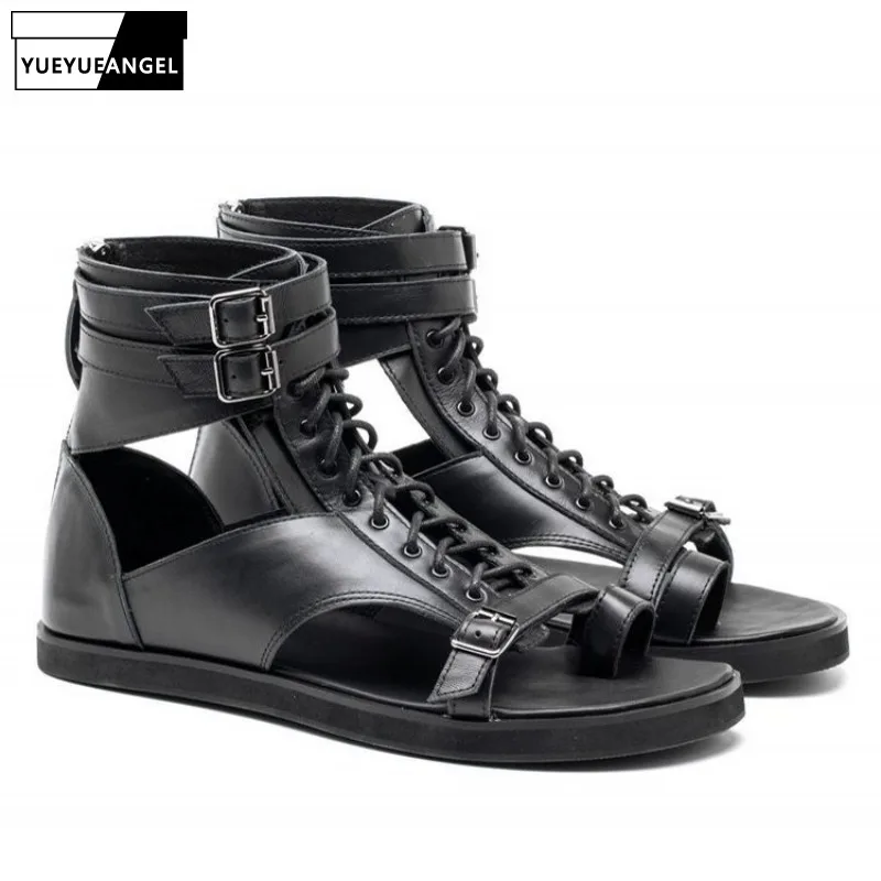 Сандалии-гладиаторы ручной работы босоножки из натуральной кожи в римском стиле