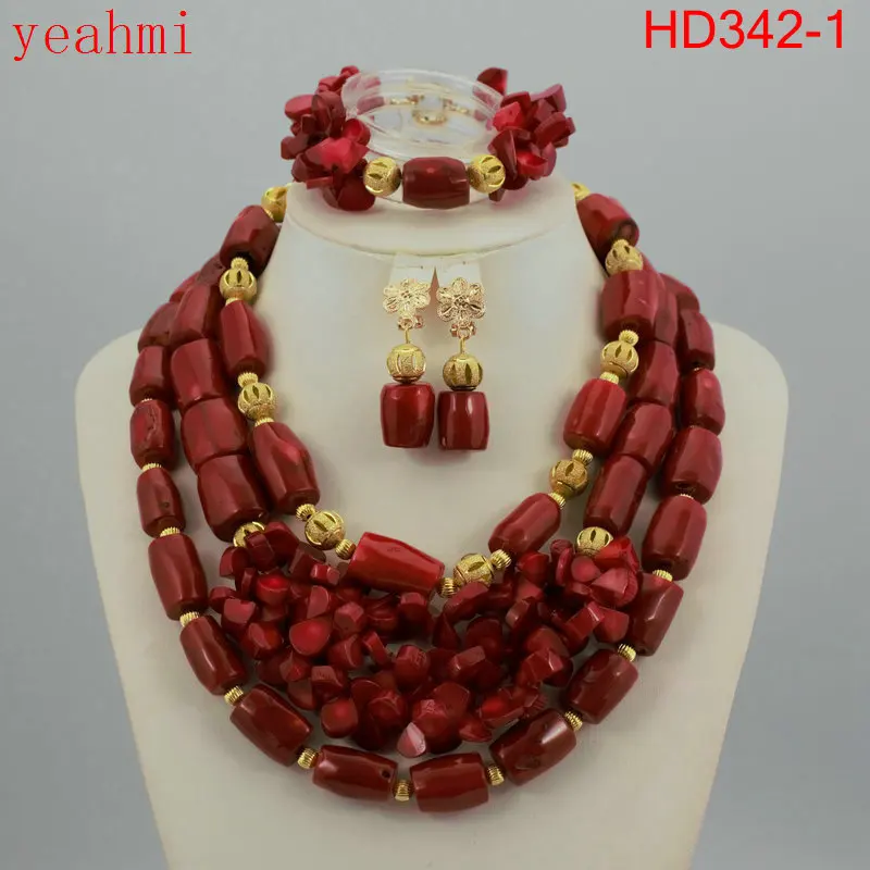 Массивное ожерелье из коралловых бусин набор крупных африканские ювелирные