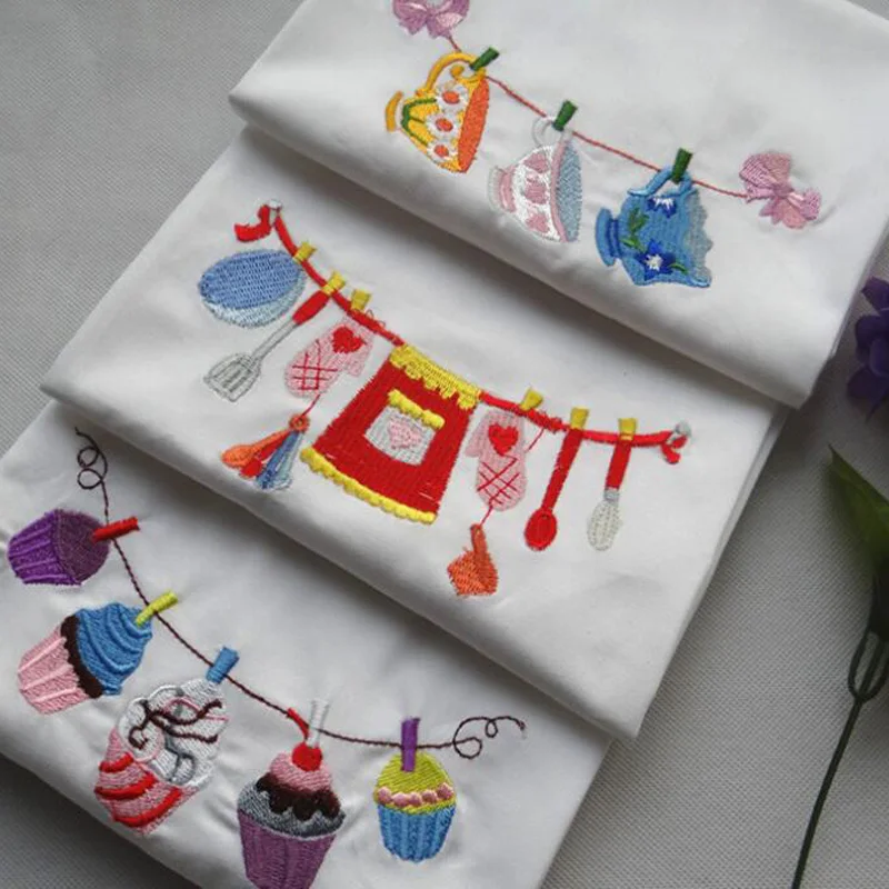 1 шт. 45x65 см вышитые Столовая салфетка хлопок Чай Кухня протирочная ткань для