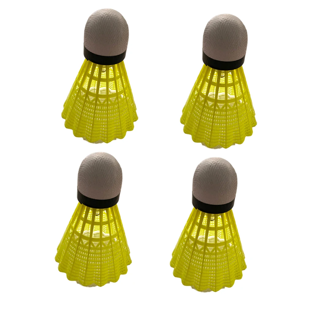 

4pc Colorful LED Lighting Sport Badminton Light Spot Shuttlecock Dark Night