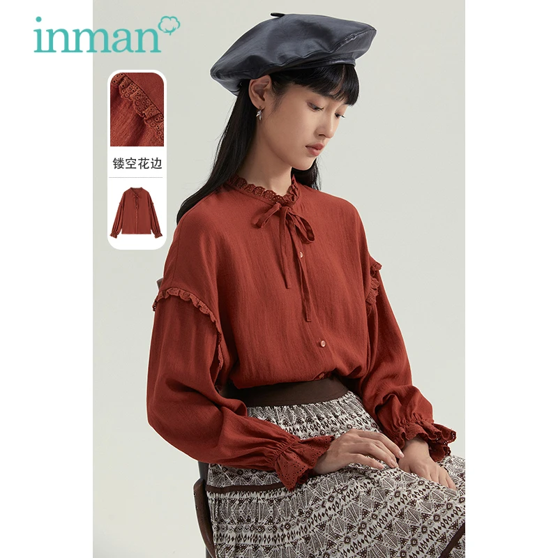 Блузка Женская осенне-Весенняя с воротником-стойкой и бантом | одежда