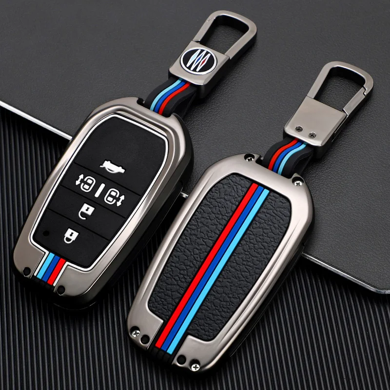 

Zinc Alloy Car Key Case For Toyota Vellfire Alphard 30 Series Previa Tarago 6 Button Smart Remote Fob Protect Cover Keychain