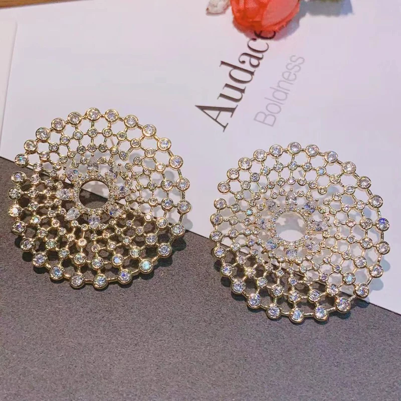 Be 8 красота блестящие AAA + кубический цирконий круглый вырез для женщин серьги