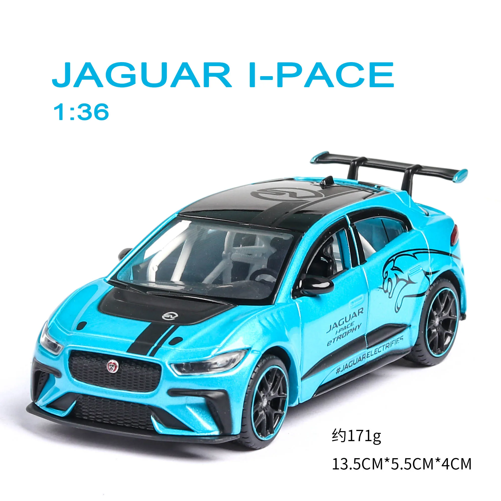 Blue B 1:32 JAGUAR XJ6, литая спортивная модель автомобиля, Супер гоночный подъёмный задний руль, оттягивающийся назад для детей, Томас, автомобиль, игрушки для мальчиков - Цвет: Blue B