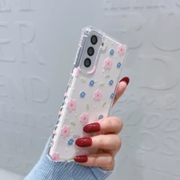 side pattern small flowers for the samsung s21 ultra s20fe s10plus s22 phone case small crushed flower note10 20 soft shell