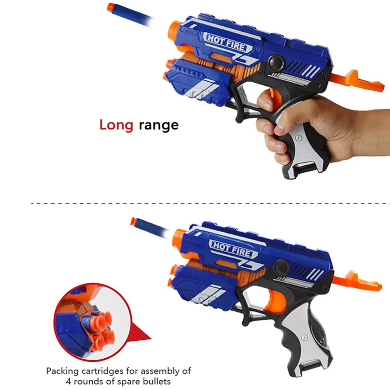 Мини-игрушечный пистолет ручной из мягкой пули сверхдальний военная модель
