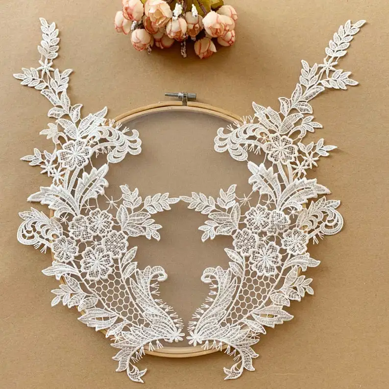 

Off White Lace Applique Water Soluble Venice Lace For Jeans, Costume Design, Bridal Supplies Price: