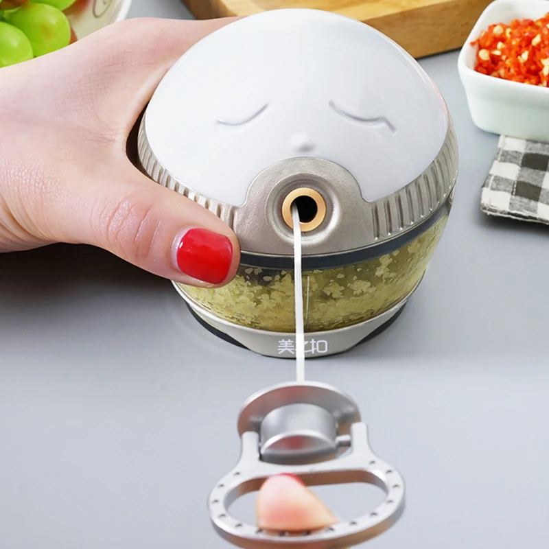 

400ml Migecon Manual Food Chopper Blender For Garlic Meats Vegetable Fruits Nuts Onions Baby Food Hand power Mincer Mixer Beater