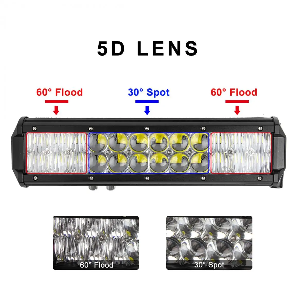 120W/240W 12/23 дюймов Светодиодные Автомобильные рабочий светильник бар 5D авто