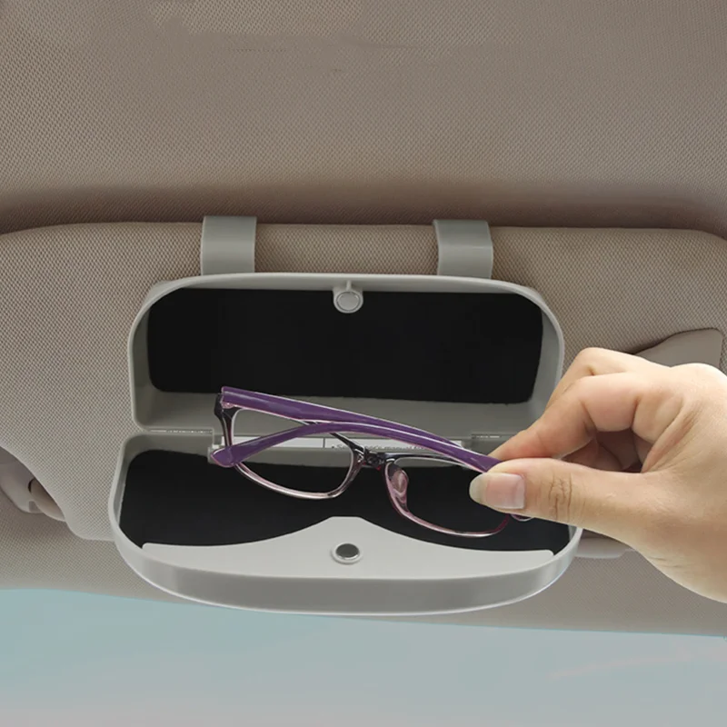 

Glasses Holder Magnetic Car Sun Visor Glasses Case Organizer Glasses Storage Box Holder Visor Sunshade Car Holder For Glasses
